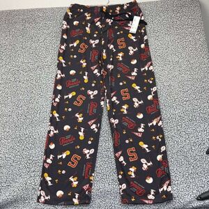 Peanuts Snoopy Pants Men Medium Navy Varsity Lounge Sleepwear All Over Pattern M